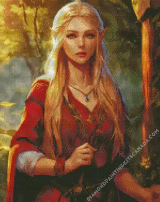 Blonde Elf Girl Diamond Painting