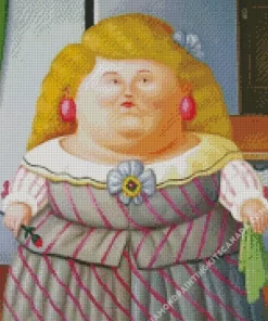 Blonde Fat Girl Art Diamond Painting