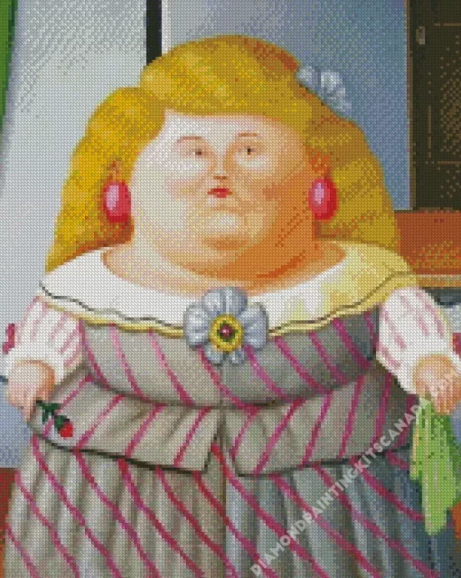 Blonde Fat Girl Art Diamond Painting