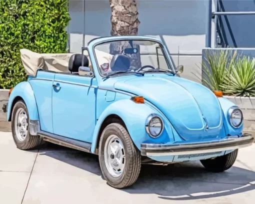 Blue Beetle Convertible Diamond Painting