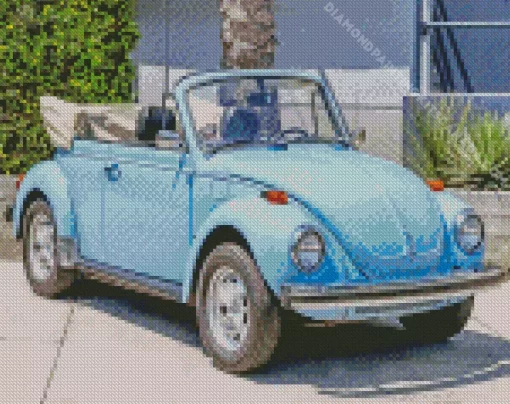 Blue Beetle Convertible Diamond Painting