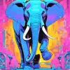 Blue Elephant Diamond Painting