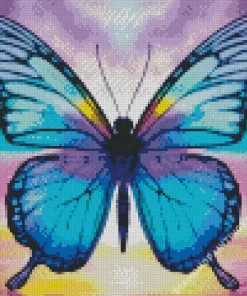 Blue Monarch Butterfly Diamond Painting