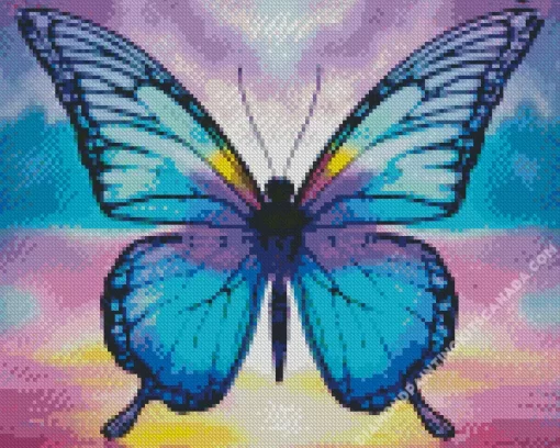 Blue Monarch Butterfly Diamond Painting