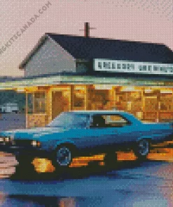 Classic Grey Impala Car Diamond Painting