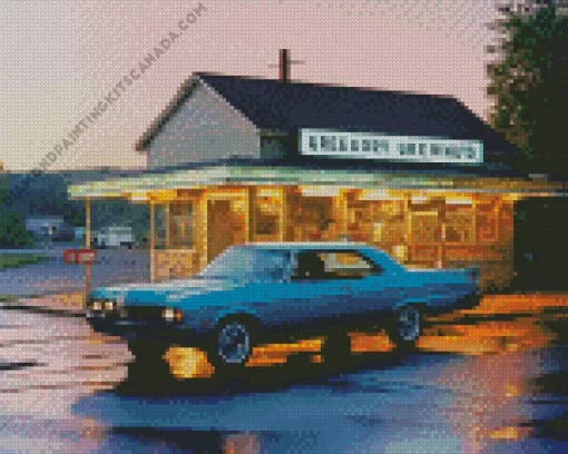 Classic Grey Impala Car Diamond Painting