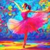 Colorful Abstract Ballerina Diamond Painting