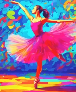 Colorful Abstract Ballerina Diamond Painting