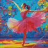 Colorful Abstract Ballerina Diamond Painting