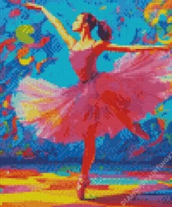 Colorful Abstract Ballerina Diamond Painting