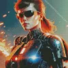 Cool Female Robocop Art Diamond Painting