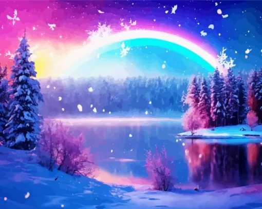 Cool Frozen Lake Art Diamond Painting