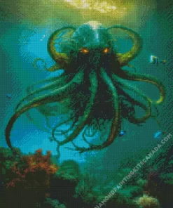 Creepy Green Kraken Diamond Painting