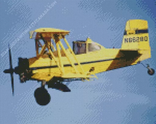 Crop Duster Airplane Diamond Painting