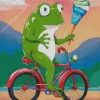 Cute Frog And Bike Diamond Painting