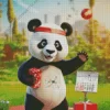 Excited Panda Art Diamond Painting