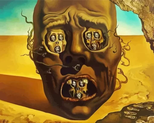 Face Of War Salvador Dali Diamond Painting