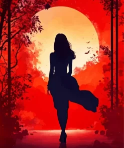 Female Silhouette Diamond Painting