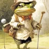 Frog Playing Golf Art Diamond Painting