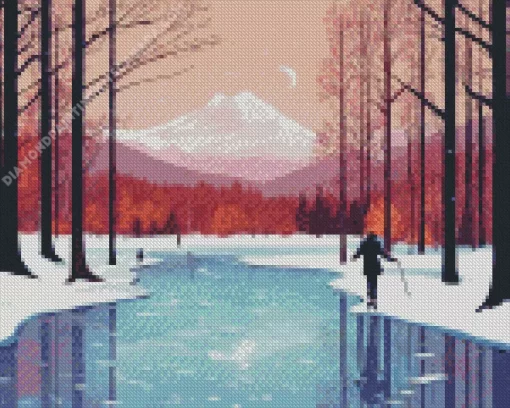 Frozen Lake Diamond Painting