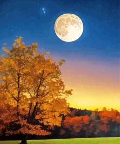 Full Moon Landscape Diamond Painting