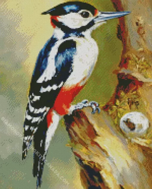 Great Spotted Woodpecker Diamond Painting