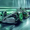 Green And Black F1 Diamond Painting