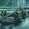 Green And Black F1 Diamond Painting