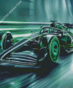 Green And Black F1 Diamond Painting