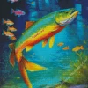 Green And Yellow Fish Diamond Painting