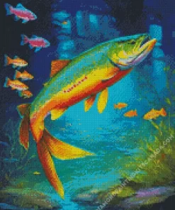 Green And Yellow Fish Diamond Painting