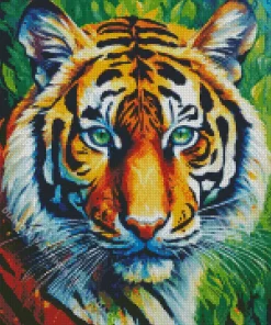 Green Eyes Tiger Diamond Painting