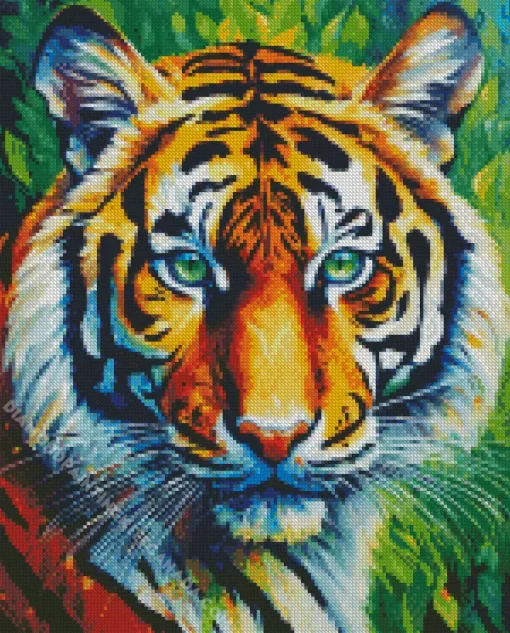 Green Eyes Tiger Diamond Painting