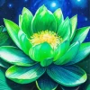 Green Flower Diamond Painting