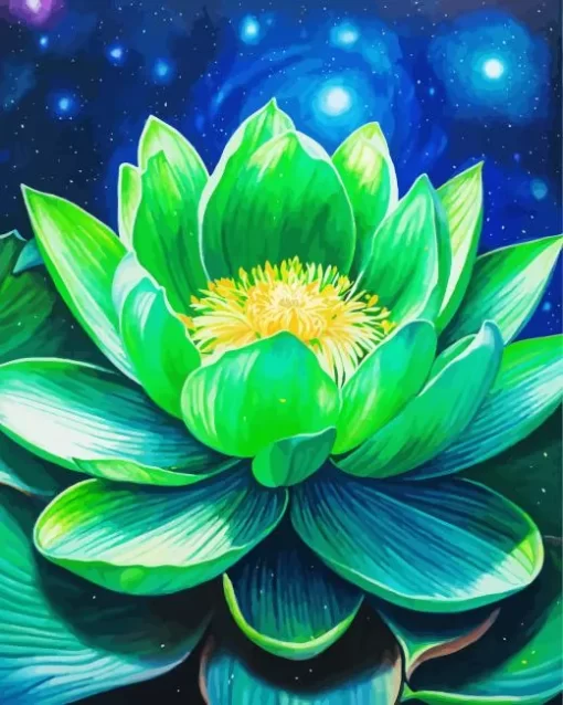 Green Flower Diamond Painting