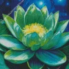 Green Flower Diamond Painting