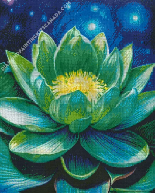 Green Flower Diamond Painting