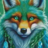 Green Fox Art Diamond Painting