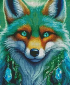 Green Fox Art Diamond Painting