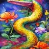 Green Snake Diamond Painting