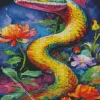 Green Snake Diamond Painting