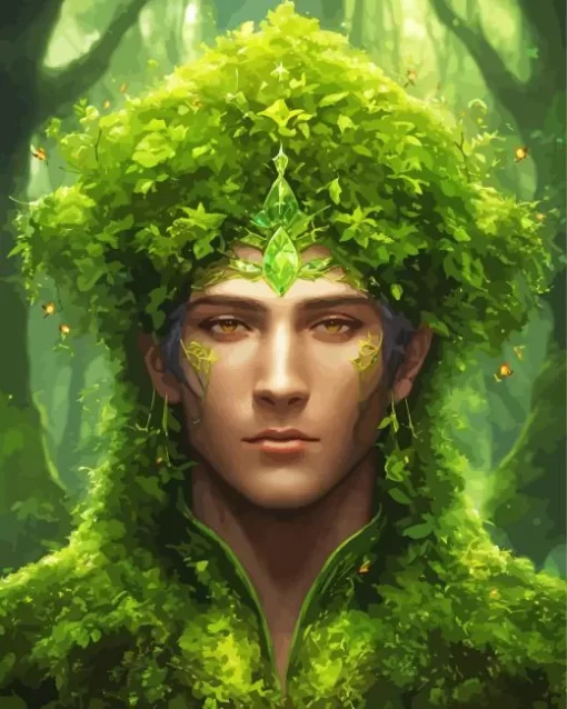 Green Tree Man Diamond Painting