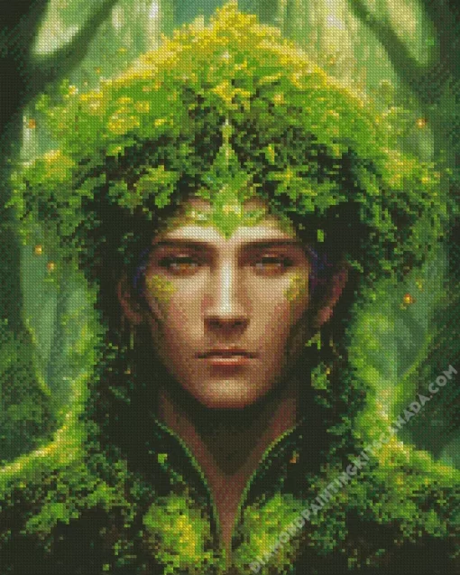 Green Tree Man Diamond Painting