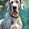 Grey Great Dane Portrait Diamond Painting