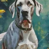 Grey Great Dane Portrait Diamond Painting