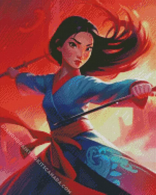 Mulan Warrior Diamond Painting