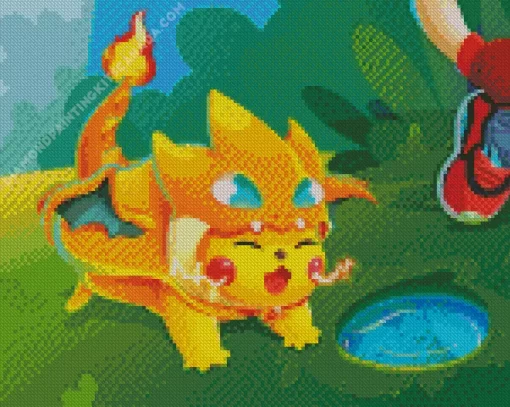 Pikachu And Charizard Diamond Painting