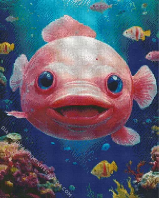 Pink Fish Diamond Painting