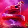 Pink Snake Diamond Painting