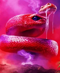 Pink Snake Diamond Painting